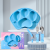 S86-bf0485 AIRSUN Children Silicone Plate Cat's Paw Integrated Baby Bowl Compartment Spork Plate Set
