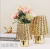Nordic Golden Ceramic Vase Modern Home Creative Fan-Shaped Soft Decoration Ornaments Model Room Flower Pot Hydroponic Flower Container
