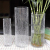 Glass Transparent Simple Modern Living Room Ice Flower Lucky Bamboo Water Bamboo Fashion Creative Dining Table Size Cylinder Vase