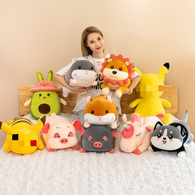 Avocado 2-in-1 Pillow and Blanket Plush Toys (Unicorn) Airable Cover Hamster Doll Pillow Cross-Border Wholesale
