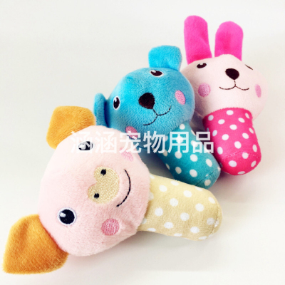 Factory Direct Sales Sound Zoo Q Cute Mushroom Toy Stick Rabbit Teddy Puppy Pet Supplies Molar Long Lasting