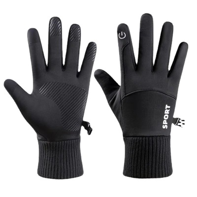 Men's Cycling Gloves Q-31 Autumn and Winter Outdoor Mountaineering Sports Fleece-Lined Thickened Touch Screen Warm Gloves for Cross-Border Delivery