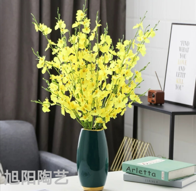 Modern Light Simple Luxury Creative Ceramic Vase Art Decoration Living Room Entrance Dining Table with Flower Arrangement Soft Surface Decoration