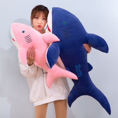 Factory Direct Sales Software Shark Doll Doll Plush Toy down Cotton Whale Rag Doll Pillow Large Quantity in Stock
