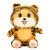 Factory Wholesale Hooded Tiger Doll Plush Toys Cute Tiger Treasure Rag Doll Pillow One Piece Dropshipping for Children