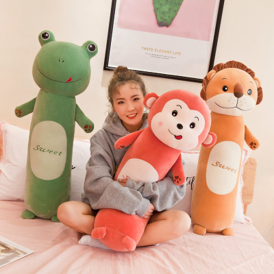 Factory Direct Sales Jungle Animal Plush Toy Software Lion Doll Little Monkey Pillow Long Pillow Can Be Sent on Behalf