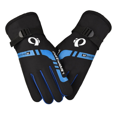 Outdoor Cycling Gloves Warm Thickened Touch Screen plus Velvet Gloves Winter Men's Finger Sports Gloves plus Velvet Wholesale