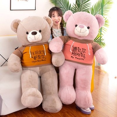 New Couple Bear Doll Plush Toys Cute Teddy Bear Rag Doll Pillow Bear Doll One Piece Dropshipping