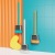 Mudu New Small Crystal Silicone Toilet Brush Set Wall Hanging Domestic Toilet Cleaning Brush Long Handle Soft Bristles without Dead End