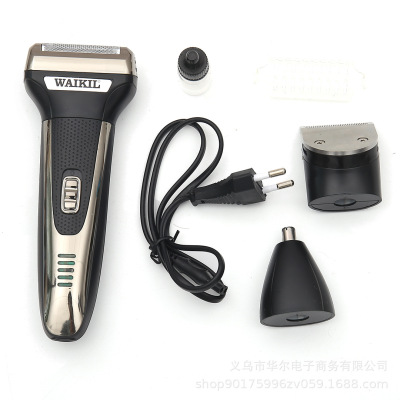 Waikil Multi-Function Reciprocating Electric Waterproof Shaver Three-in-One Charging Shaver Hair Scissors Nose Hair Trimmer