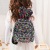 Factory Wholesale Korean Casual Burden Reduction Student Girls Children's Backpack Foam Embroidered Colorful Pattern PU Leather