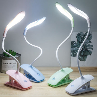 Led Student Learning Desktop Folding Table Lamp with Clamp Eye Protection Soft Light Night Light Touch USB Rechargeable Gift Logo