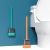 Mudu New Small Crystal Silicone Toilet Brush Set Wall Hanging Domestic Toilet Cleaning Brush Long Handle Soft Bristles without Dead End