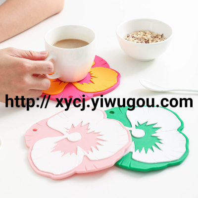 New Heat Proof Mat Creative Color Coaster Household Flower Table Mat Thickened Kitchen Supplies Nordic Coasters