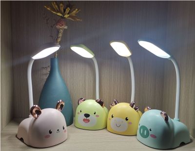 Cartoon Mini USB Charging Creative Bedside-Use Desktop Lamp LED Eye Protection Reading Dormitory Students Learning Night Light