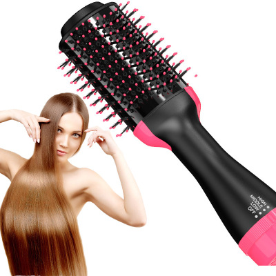 Cross-Border Hot Selling Upgrade Hot Air Comb Multi-Functional Electric Hair Dryer Negative Ion Hair Curler Lazy Hair Care Straight Hair Comb