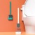 Mudu New Small Crystal Silicone Toilet Brush Set Wall Hanging Domestic Toilet Cleaning Brush Long Handle Soft Bristles without Dead End