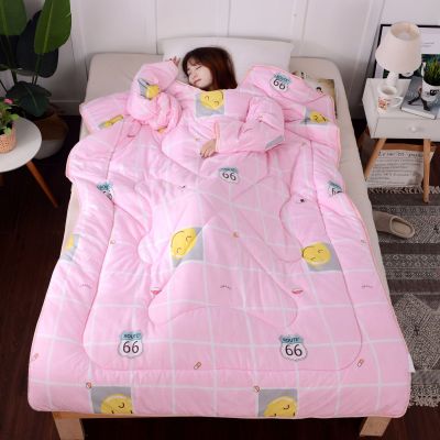 2021 New Autumn and Winter Thickening Sleeping Bag Anti-Kicking Blanket Sleeve Quilt Detachable Student Dormitory Lazy Quilt