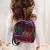 Factory Wholesale Korean Casual Burden Reduction Student Girls Children's Backpack Foam Embroidered Colorful Pattern PU Leather