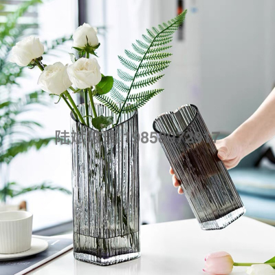 Heart Shape Vase Decoration Living Room Flower Arrangement Glass Ins Style Light Luxury Transparent Flowers Hydroponic Flower Pot Nordic Style