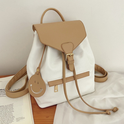 Foreign Trade Bag Women's Summer 2021 New Fashion Korean Style Backpack Niche Schoolbag Summer Contrast Color Small Backpack