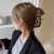 INS Black and White Plaid Metal Hair Clip Korean Style Fashion Hairpin Headdress Back Head Shark Clip Large Hairpin