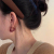 Korean Temperament Enamel Drip Glazed Geometric Triangle Earrings Women's High Sense Retro Internet Hot Autumn and Winter Eardrop Earring