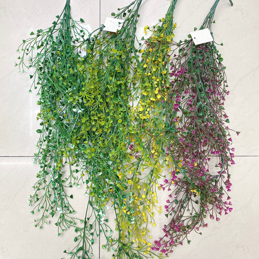 仿真水草植物爬虫饲养箱仿真植物壁挂波斯壁挂藤条金子藤蔓装饰 h