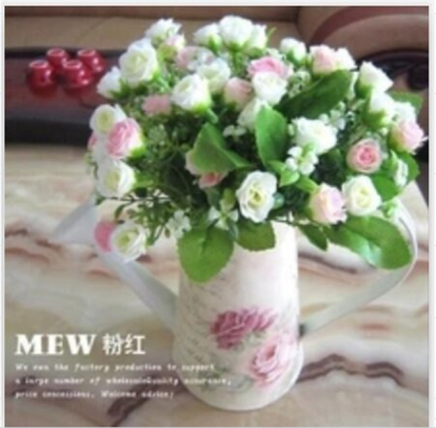 Artificial Bouquet Fake Flower Living Room Home Furnishings Flower Arrangement Plastic Decoration Tea Table Decoration Small Pot Plant Dining Table Fake Flowers
