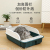 Cat Ears Large Thickened Semi-Closed Anti-Splash Litter Box with Cat Litter Scoop Pet Supplies Cat Toilet