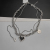 Autumn Mosaic Black Love Necklace for Women NS Hip Hop Special-Interest Design Simple All-Match Letters Pendant Clavicle Chain