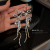 High Sense Rhinestone Bow Eardrops Wheat Long Fringe Earrings Japanese and Korean Love Brand New Exaggerated Earrings Female Fashion