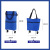Supermarket Trolley Draw-Bar Bag Portable Trailer Shopping Hand Buggy Trolley Home Shopping Bag Folding Tug Bag