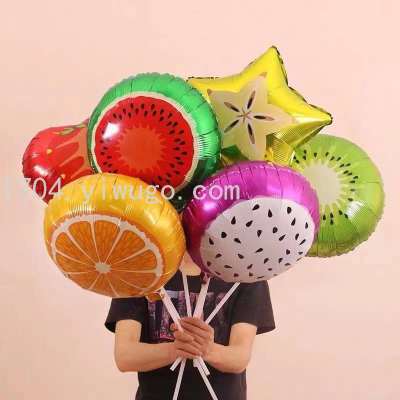 Children's Fruit Balloon Trending Cartoon Vegetable Shape Aluminum Balloon Birthday Party Room Layout Supplies Wholesale