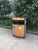 Outdoor Trash Bin Garbage Bin Stainless Steel Sanitation Classification Dustbin Large Steel Wood Outdoor Trash Can