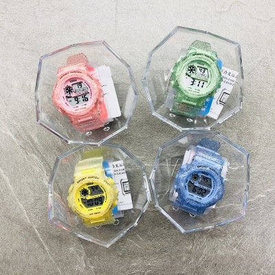 New Korean Style Electronic Watch Multi-Function Sport Watch Luminous Waterproof Creative Glitter Student Watch Diamond Box
