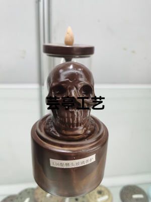 New Foreign Glass Backflow Incense Burner Skull Safety Packaging