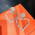 Yang Mi Love Heart Earrings Earrings Online Influencer Eardrops Long Heart-Shaped Graceful Online Influencer Peach Heart Daren Show Heart-Shaped