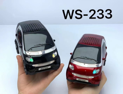 New WS-233 Car Model Speaker with Radio Plug-in Card Bluetooth Speaker High Power Subwoofer Gift Speaker