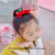 2021 Korean Autumn and Winter New Cherry Wool Crocheted Girls Hair Accessories Baby Bowknot Hair Ring Children Headwear