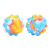 Silicone Stress Relief Ball 3D Decompression Bubble Ball Rainbow Color Grip Strength Ball Stress Relief Fingertip Toy