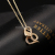 Europe and America Cross Border Multi-Layer Necklace Retro Personalized Ins Style Trendy Snake-Shaped Curved Inlaid Color Diamond Necklace H