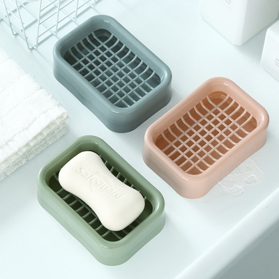 Creative Soap Box Drainage Punching Free Portable Soap Holder Student Dormitory with Lid Laundry Soap Toilet Soap Holder