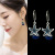 Ethnic Style Retro Fashion Agate Earrings Women's Simple Temperament Opal Jeweled Earrings All-Match Ear Jewelry Wholesale