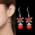 Ethnic Style Retro Long Flower Earrings Female Korean Temperament Opal Internet-Famous Versatile Earrings Earrings Gift
