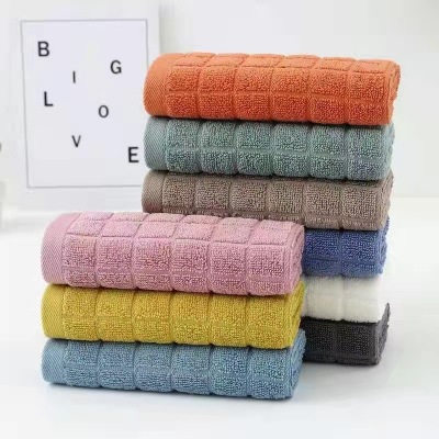 Futian-Cotton Towel Plain Plaid Adult Washing Face Return Gift Gift Gift Gift Household Face Towel