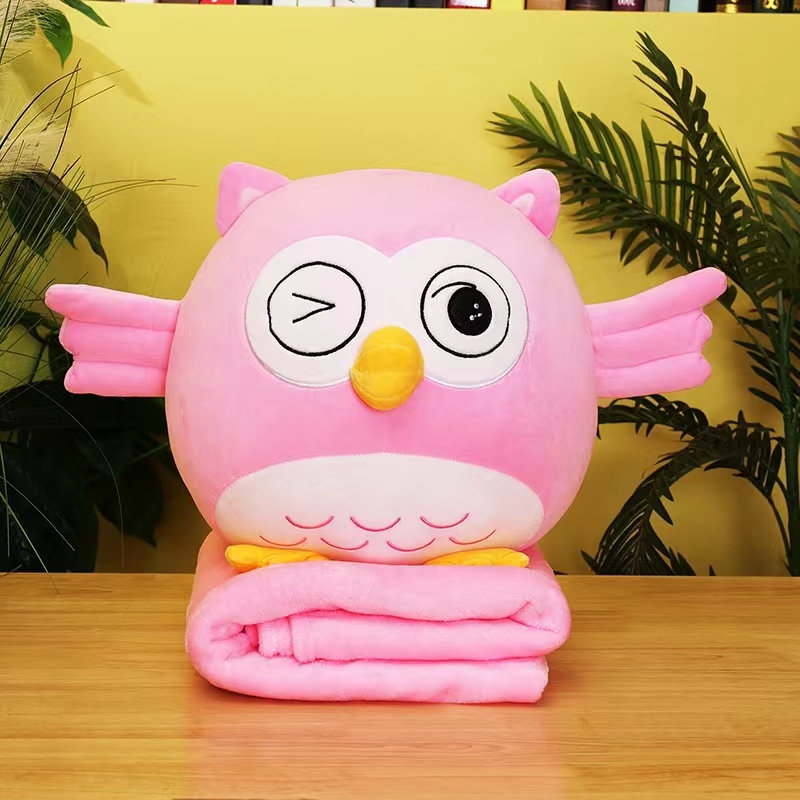 卡通抱枕毯可爱法兰绒空调被办公室午睡毯汽车被子