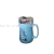 New National Style Creative Snow Plum Couple Ceramic Mug Acrylic Crystal Lid Blue Pink Green Yellow