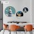 round Children's Bedroom Decorative Painting Bedside Mural Aluminum Alloy Baked Porcelain Modern Light Luxury Hanging Painting