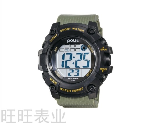 factory direct sales polit bora new large screen men‘s multi-functional student watch waterproof luminous wholesale sports